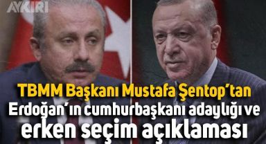 TBMM Başkanı Şentop'tan adaylık ve erken seçim açıklaması