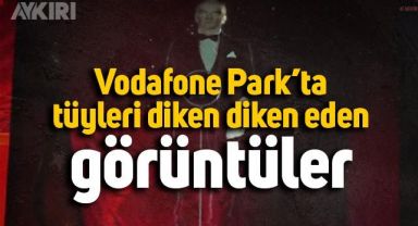 Vodafone Park'ta düzenlenen Cumhuriyet Bayramı kutlamalarında Mustafa Kemal Atatürk'ün Nutuk'u hologram yöntemiyle okuduğu anlar tüyleri diken diken etti
