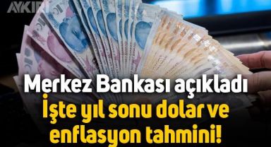 Yıl sonu dolar ve enflasyon kaç olacak? Merkez Bankası, dolar ve enflasyon tahminlerini açıkladı