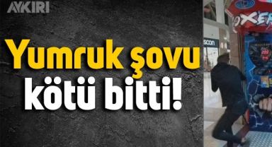 AVM'den kovulan gencin görüntüleri gündem oldu