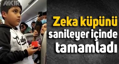 Zeka küpünü saniyeler içinde tamamlayan çocuk gündemde
