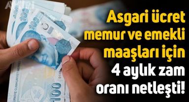 2023 asgari ücret, emekli ve memur maaşları için 4 aylık zam oranı netleşti