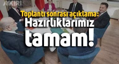 6'lı masanın genel başkanlarından yeni açıklama