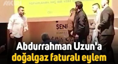 Abdurrahman Uzun'a doğalgaz faturalı eylem: 