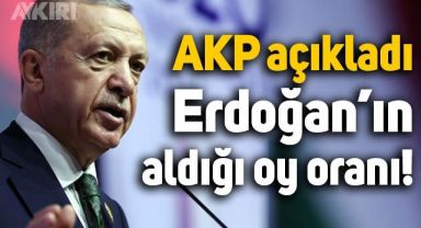 AKP, Cumhurbaşkanı Erdoğan'ın aldığı oy oranını açıkladı