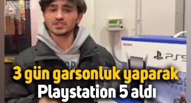 Amerika'da 3 gün garsonluk yaparak Playstation 5 aldı