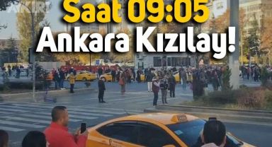 Ankara'nın kalbi Kızılay'da 09:05'te hayat böyle durdu!