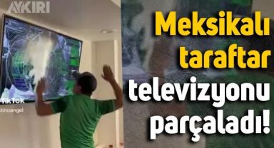 Arjantin kazandı, Meksikalı taraftar televizyonu parçaladı