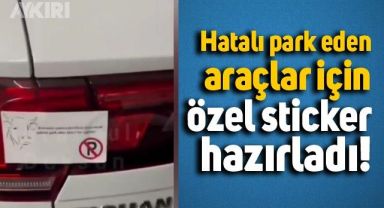 AVM'deki hatalı park edenlere böyle tepki gösterdi