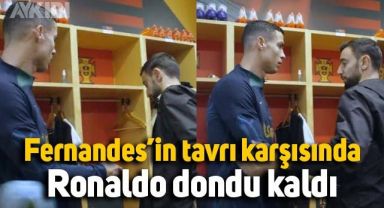 Bruno Fernandes'in tavrı gündemde: Cristiano Ronaldo şaşkınlığını gizleyemedi
