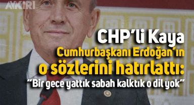 CHP'li Yıldırım Kaya, Cumhurbaşkanı Erdoğan'ın o sözlerini hatırlattı: 