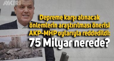 CHP'nin Deprem önlemleri araştırılsın önerisi AKP-MHP oylarıyla reddedildi