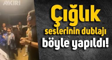 Çığlık seslerinin dublajı için stüdyoda avaz avaz bağırdılar