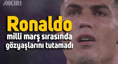 Cristiano Ronaldo  Gana maçı öncesi milli marş sırasında gözyaşlarına hakim olamadı