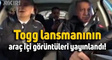 Cumhurbaşkanı Erdoğan'ın Togg'u kullandığı görüntüler yayınlandı