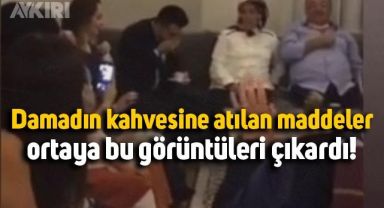 Damadın kahvesine atılan maddelerin dozu kaçınca ortaya ilginç görüntüler çıktı