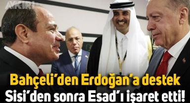 Devlet Bahçeli, Erdoğan'ın Sisi ile görüşmesini destekledi, Esad'ı işaret etti