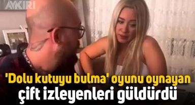 'Dolu kutuyu bulma' oyunu oynayan çiftin videosu izleyenleri güldürdü