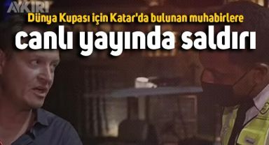 Dünya Kupası için Katar'da bulunan muhabirlere canlı yayında müdahale ettiler