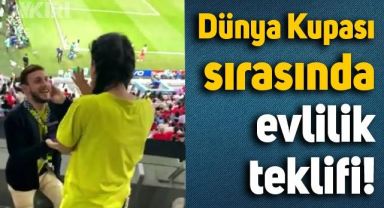 Dünya Kupası'nda bir Türk sevgilisine evlilik teklif etti, Arap taraftar kaydetti