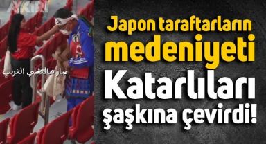 Dünya Kupası'nda çöplerini toplayan Japon taraftarların medeniyeti Katarlıları şaşkına çevirdi