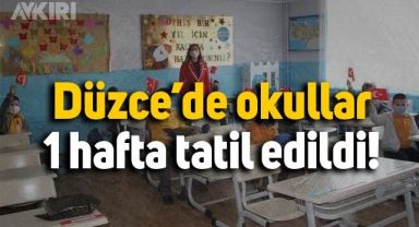 Düzce’de okullar bir hafta tatil edildi