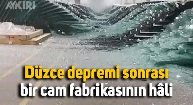 Düzce depremi sonrası bir cam fabrikasının son hali