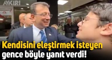 Ekrem İmamoğlu'nun Düzce'de kendisini eleştirmek isteyen gençle diyaloğu