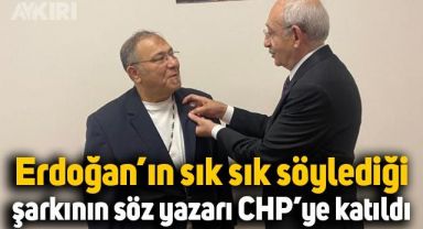 Erdoğan'ın sık sık söylediği 'Beraber Yürüdük Biz Bu Yollarda' şarkısının yazarı Aşkın Tuna, CHP'ye katıldı