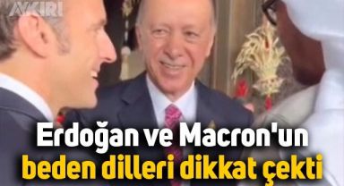 Erdoğan ve Macron'un beden dilleri dikkat çekti