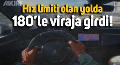 Gebze'de hız sınırının 90 km olduğu yolda 180 km ile viraja girip insanların hayatını tehlikeye attı