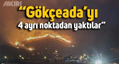 Gökçeada'da büyük yangın
