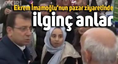 İBB Başkanı Ekrem İmamoğlu pazar ziyareti sırasında çıkan tartışmayı böyle engelledi