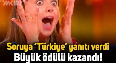 İngiliz kadın soruya 'Türkiye' yanıtı verdi, büyük ödülü kazanan ilk yarışmacı oldu