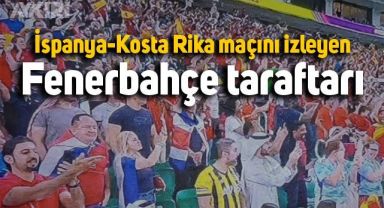 İspanya-Kosta Rika maçını tribünde seyreden Fenerbahçe taraftarı