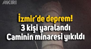 İzmir'de 5,1 büyüklüğünde deprem: Caminin minaresi yıkıldı