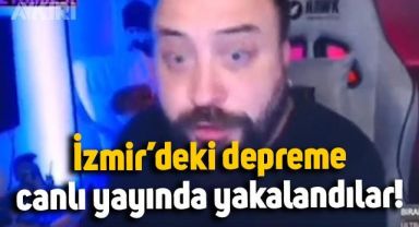 İzmir'deki depreme canlı yayında yakalandılar
