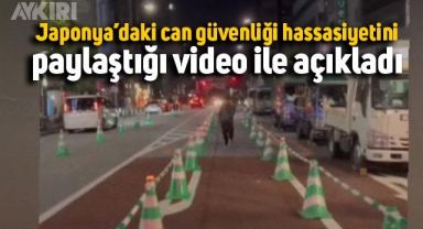 Japonya'da can güvenliği hassasiyetini bu video ile açıkladı