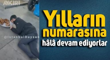 Kadıköy'de simit satıcısı rolündeki şahsın bayılma numarası