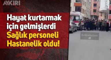 Kalp krizi geçiren vatandaş için çağrılan 112 ekibi hastanelik oldu