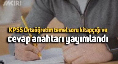 KPSS Ortaöğretim soru kitapçığı yayınlandı mı?