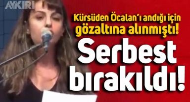 Kürsüden Öcalan'ı andığı için gözaltına alınan avukat Aryen Turan, serbest bırakıldı