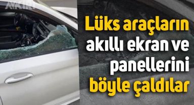 Lüks arabaların akıllı ekran ve panellerini böyle çaldılar