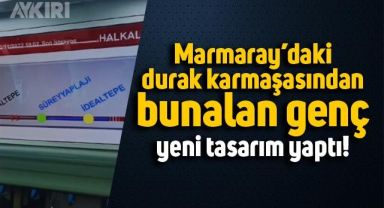 Marmaray'daki durak karmaşasından bunalan gencin yaptığı tasarım