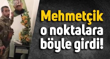 Mehmetçiğin, PKK'lı hesapların paylaştığı noktalara girdiği anlar