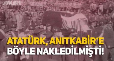 Mustafa Kemal Atatürk'ün Anıtkabir'e nakledildiği 1953 yılından görüntüler