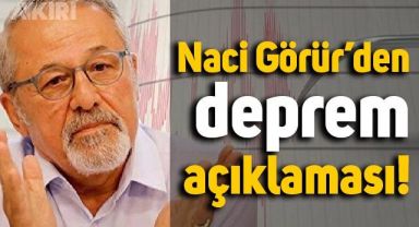 Naci Görür'den Düzce depremi sonrası açıklama