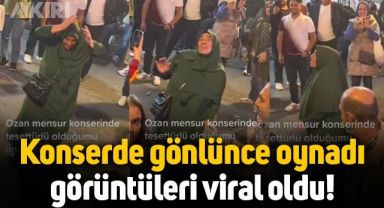 Ozan Mensur konserinde gönlünce oynayan kadının görüntüleri viral oldu