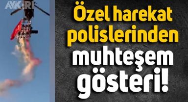 Özel harekat polislerinin 29 Ekim kutlamalarında yaptıkları muhteşem gösteri