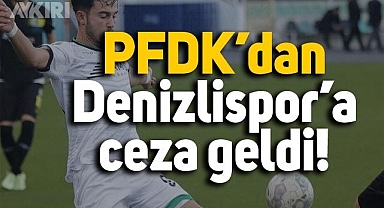 PFDK'dan Denizlispor'a ceza geldi